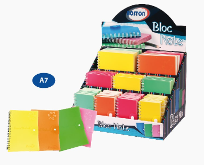 Bloc note avec spirale