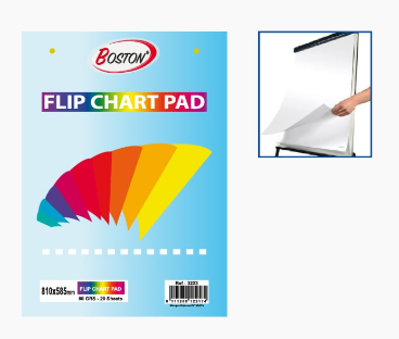 Papier flip chart perforée