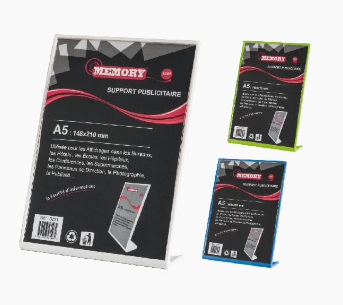 Support publicitaire en plastique A5