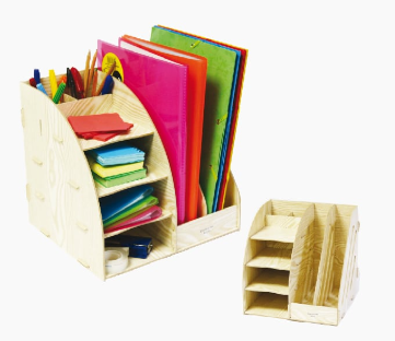 Rangement de bureau en bois