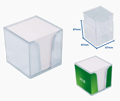 Porte bloc cube en plastique