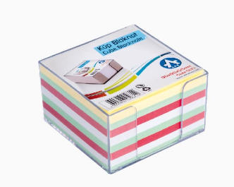 Porte bloc cube + papier en couleurs